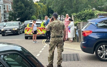 Emergency services on the scene at Sally Port Gardens