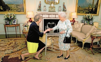 Theresa May and Queen Elizabeth II