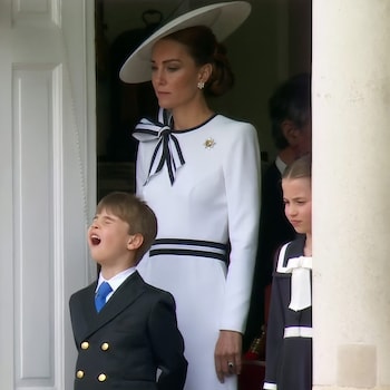 Prince Louis yawns during the parade