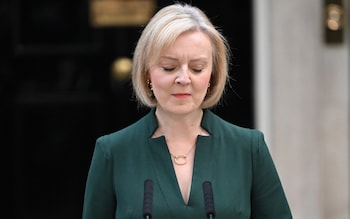 Liz Truss outside No 10