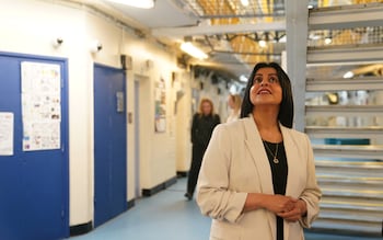 Shabana Mahmood, the Justice Secretary, visited Five Wells prison to make a speech a<em></em>bout prison reform
