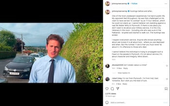 Johnny Mercer's social media post a<em></em>bout Fred Thomas, the Labour candidate in the constituency