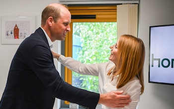 The Prince with Geri Halliwell, one of the initiative's ambassadors