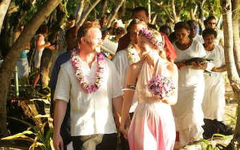 Spurlock married his vegan nutritio<em></em>nist girlfriend in Fiji, 2006