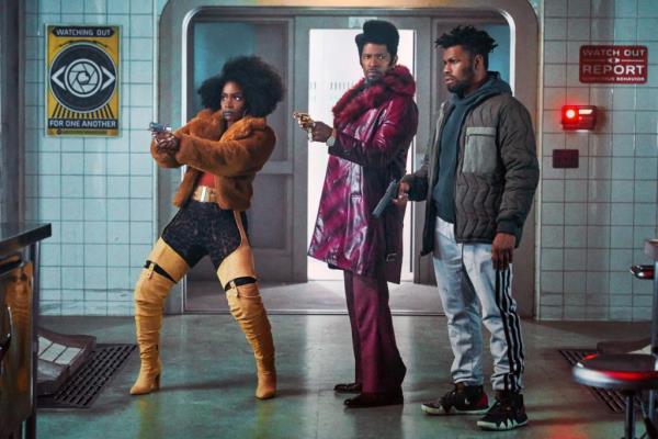 Teyo<em></em>nah Parris, Jamie Foxx, and John Boyega in 
