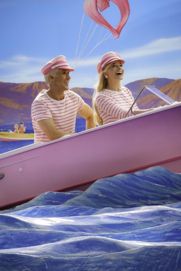Ryan Gosling as Ken and Margot Robbie as Barbie in 