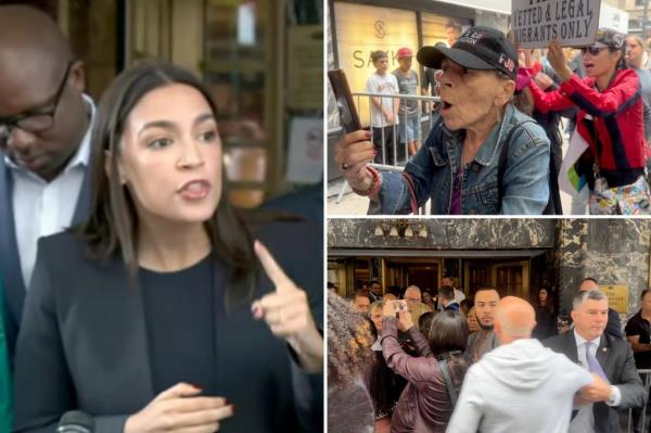 随着移民危机升级，抗议者质问AOC，纽约爆发混乱
