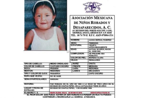 Appeal poster for Juana after she was taken.