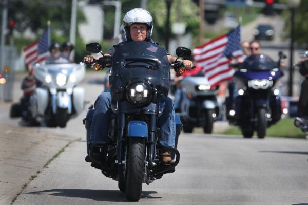 Mike Pence on a Harley