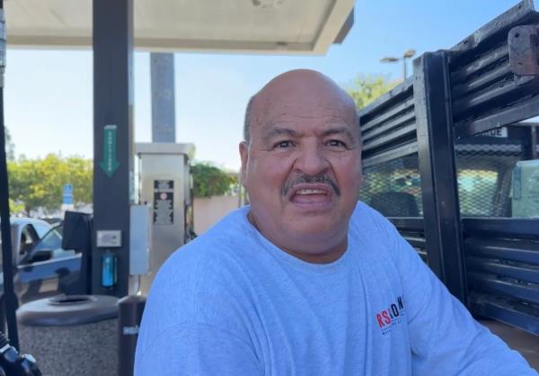 San Diego residents at a local 7-Eleven spoke to FOX News Digital a<em></em>bout how rising gas prices, have been affecting their lives.