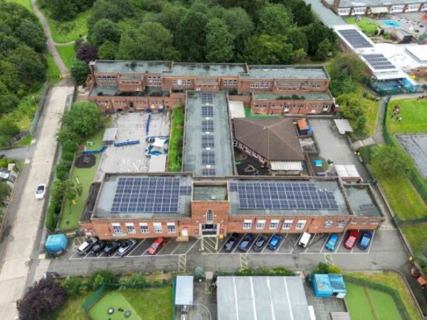 A general view of Parks Primary School in Leicester which has been affected with sub standard reinforced autoclaved aerated co<em></em>ncrete (Raac).