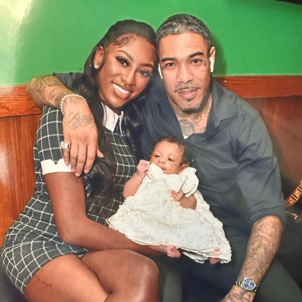 Gunplay with his wife Vo<em></em>nshae Taylor-Morales and daughter