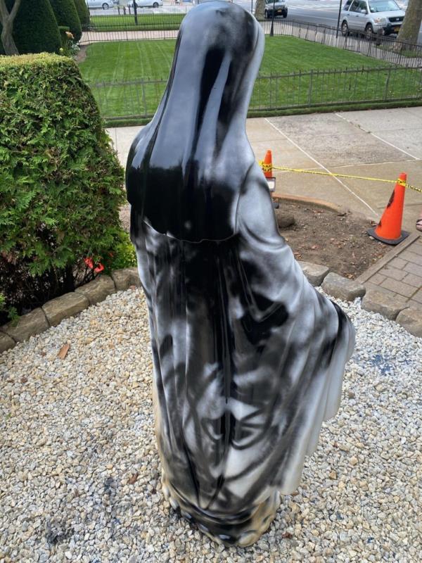 Virgin Mary statue at the Resurrection Church in Gerritsen Beach.