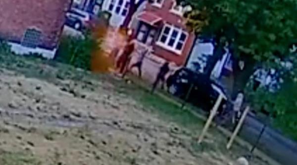 Four gunmen open fire on a crowd in Chicago on Wednesday. 