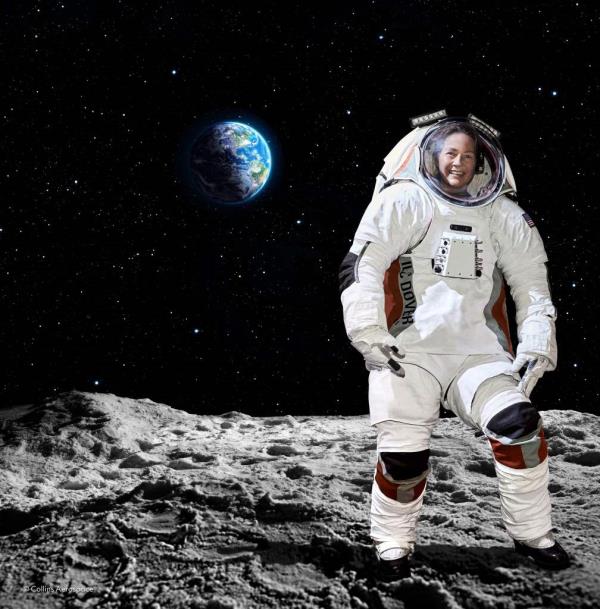 In this handout illustration image courtesy of Collins Aerospace shows a person wearing the new Collins Aerospace astro<em></em>naut suite. - NASA on Wednesday announced it has awarded co<em></em>ntracts to two companies to develop the next generation of spacesuits for missions to the Internatio<em></em>nal Space Station and the Moon. 