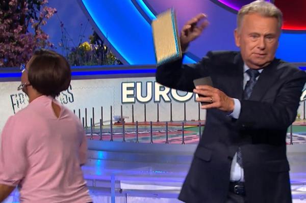 Photo of Pat Sajak getting scared. 