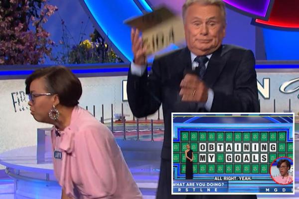 Photo of Pat Sajak and Vanna White. 