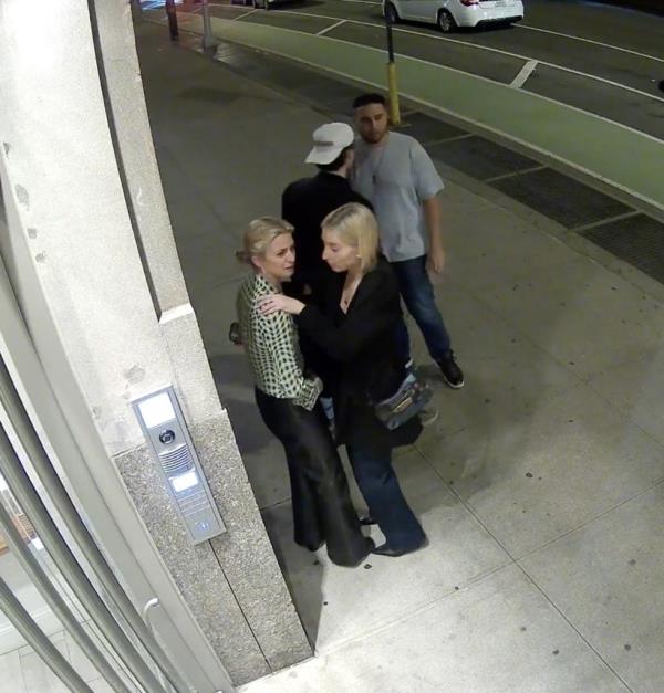majors accuser is pictured on sidewalk