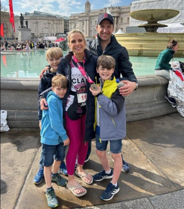 After giving birth Claire began exercising at 8 weeks post-partum