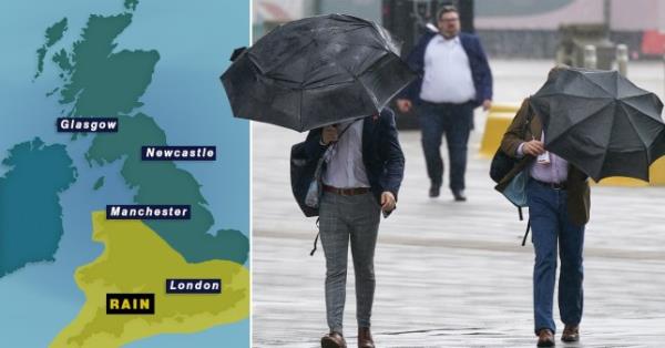 英国气象局发布秋季暴雨黄色天气预警
