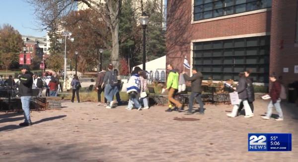 The offending student was released on bail, but is banned from returning to campus