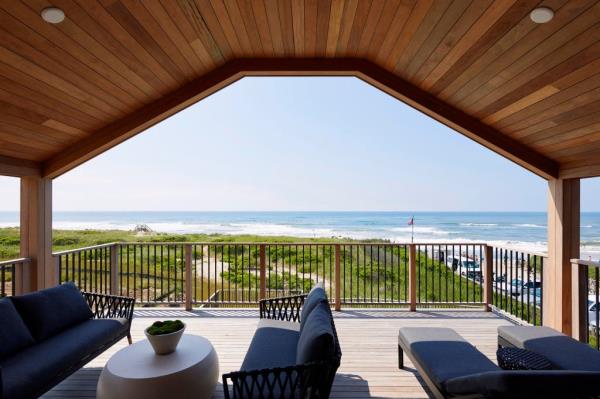 The property doesn't shy from ocean views.