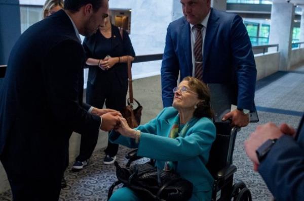 Senator Dianne Feinstein is the oldest serving member of the US Senate, havin<em></em>g turned 90 years old recently
