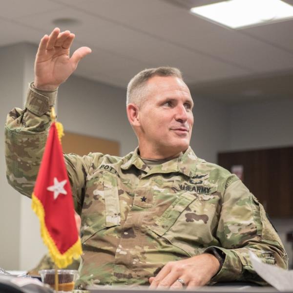 Potts served 36 years in the US Army before he was killed in the crash on Monday.