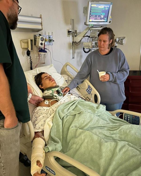 Coffee's father Jason revealed that his son was diagnosed with a broken femur, a fractured wrist, and received two plates and 10 screws in his right elbow while maintaining full motion in his fingers and toes.
