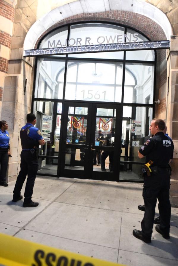 The victim was rushed to Kings County Hospital in critical co<em></em>ndition after being struck in the lobby of the community center on 1561 Bedford Avenue. 