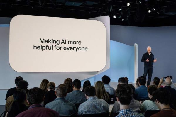 Rick Osterloh, Google’s senior vice president of devices and services, unveiling the Pixel 8.