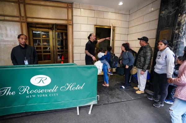 Migrants at The Roosevelt Hotel