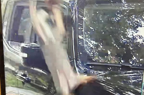 Apollo being thrown from the car.