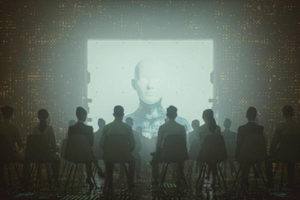 Futuristic cyborg religion and control