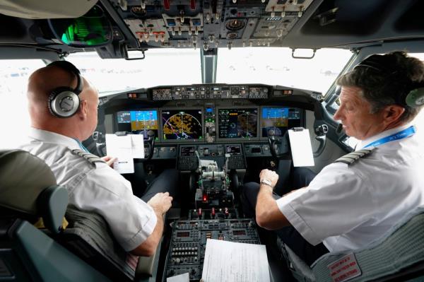 Cockpit of a Boeing 737 Max