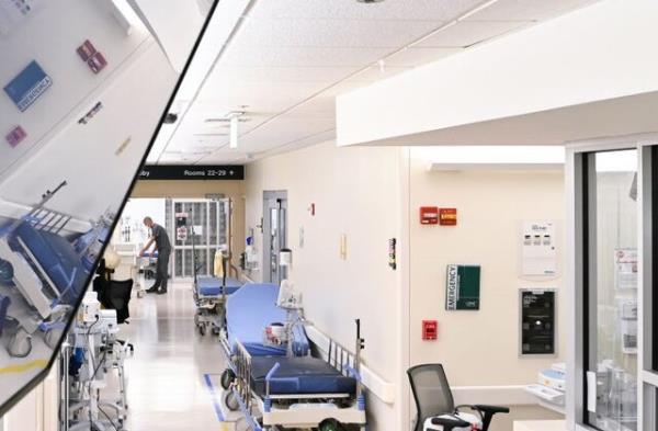 TOWSON, MD- JUNE 15: A hallway in the emergency department at Greater Baltimore Medical Center is seen on Wednesday June 15, 2022 in Towson, MD. Beds in hospital emergency rooms are sometimes hard to find for people dealing with mental health issues. Long waits have been a common problem. (Photo by Matt McClain/The Washington Post via Getty Images)</p>

<p>　　