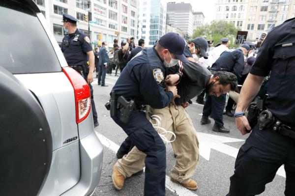 man being arrested