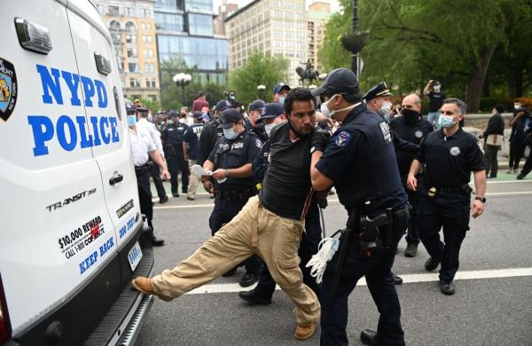 man being arrested