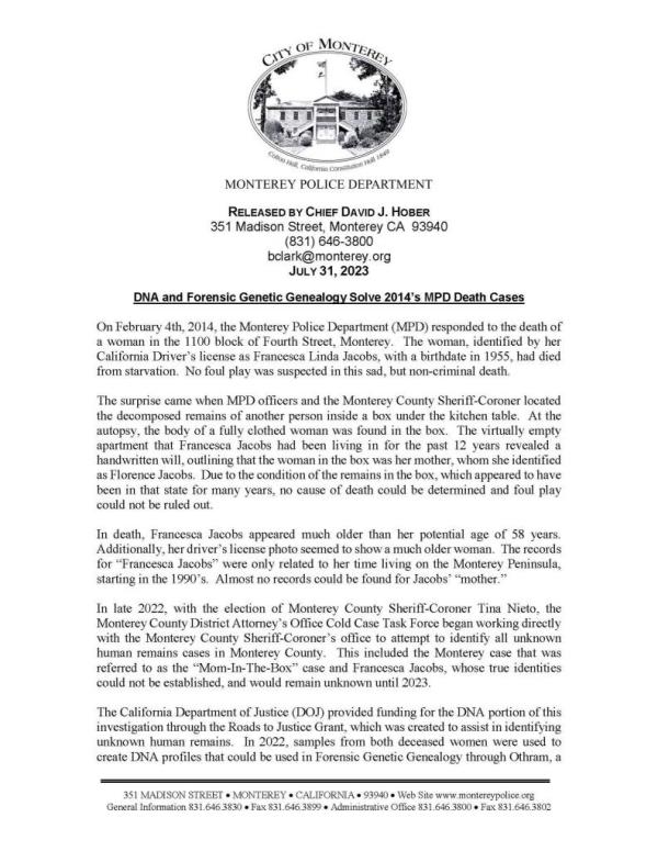 The MPD statement.