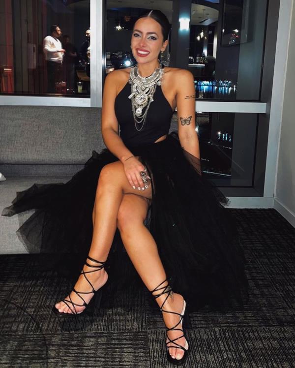 Ariana Viera in a ball gown