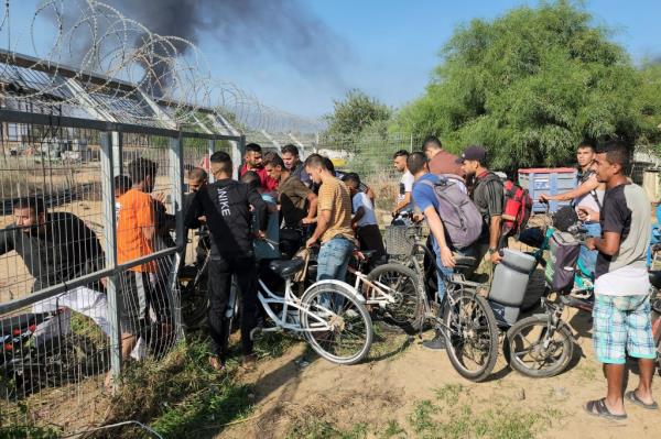 Hassan Eslaiah shared a photo of Hamas entering Kibbutz Kfar Azza on Oct. 7.