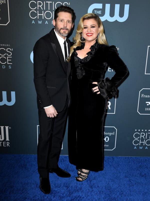 SANTA MONICA, CALIFORNIA - JANUARY 12: Brandon Blackstock and Kelly Clarkson arrives at the 25th Annual Critics' Choice Awards at Barker Hangar on January 12, 2020 in Santa Monica, California