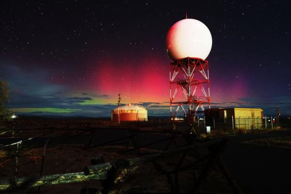 The Northern Lights seen above Riverton, Wyoming on November 5, 2023.