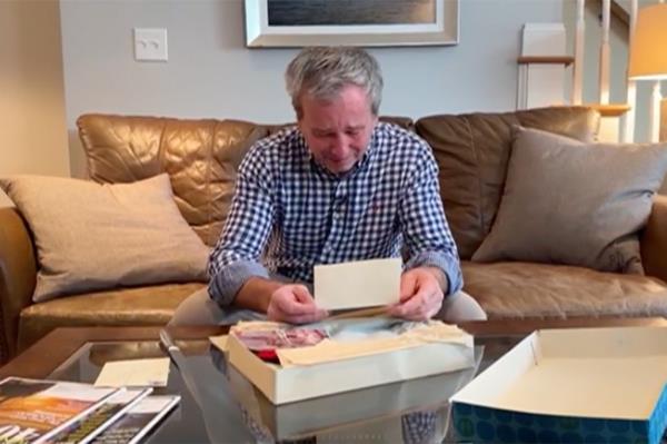 Lundstedt became emotio<em></em>nal as he read the words his mother left for him.