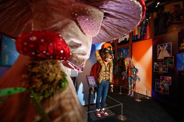 The Rottweiler costume in the exhibit. 