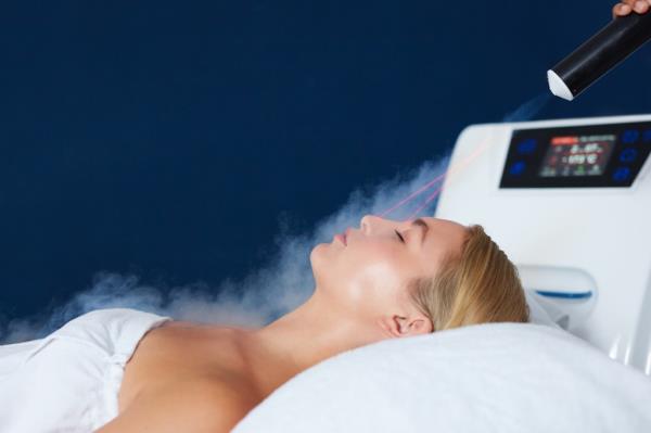 Woman getting a facial