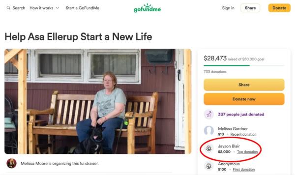 The GoFundMe page.