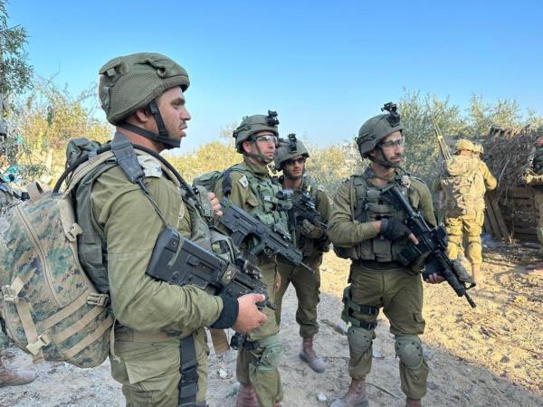 IDF forces are spotted during ground operations in the Gaza Strip. 