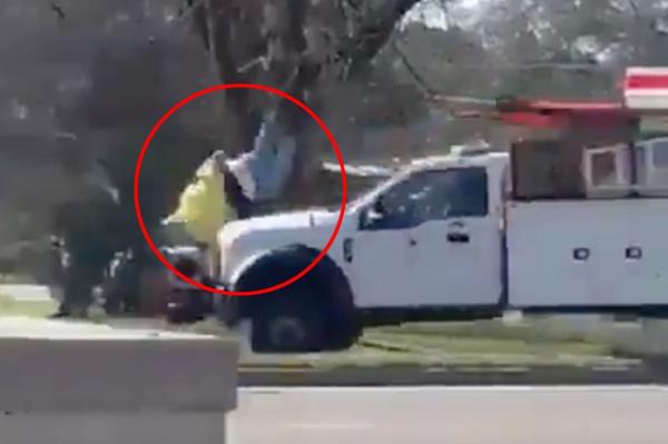 man struck by truck