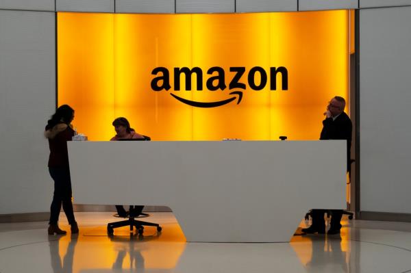 Lobby for Amazon office in New York